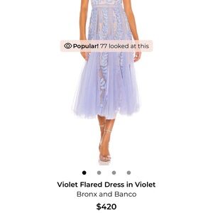 Bronx and Banco Lavender Lace Midi Dress